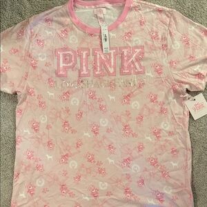 LoveShackFancy PINK Victoria's Secret Graphic Tee